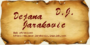 Dejana Jaraković vizit kartica